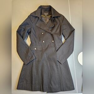 Peacoat/Military Style Trench Coat Black H&M Size 8